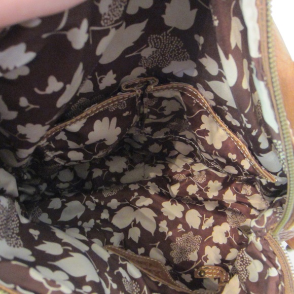 Nine West Vintage American Collection Leather Shoulder Bag Light Brown w/Buckles - Picture 3 of 12